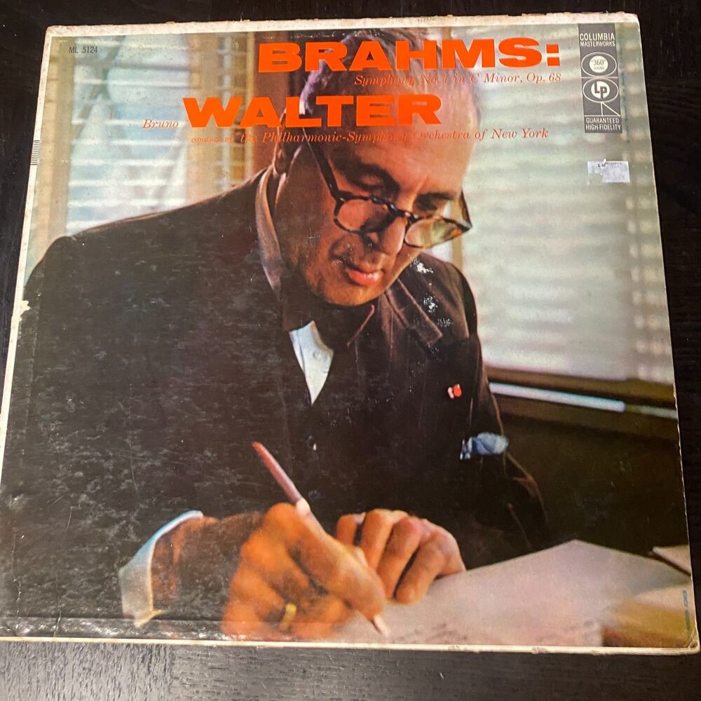 Vinyl Record: Brahms Symphony No. 1 in C Minor, Op. 68 - Bruno Walter